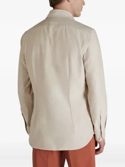 Glanshirt Oxford-weave Cotton Shirt In Neutral