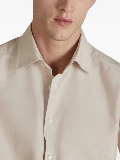 Glanshirt Oxford-weave Cotton Shirt In Neutral