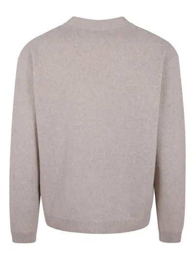 Maison Kitsuné Fox-patch Cardigan In Neutral