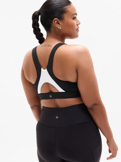 Athleta Interval Colorblock Bra D-dd In Black