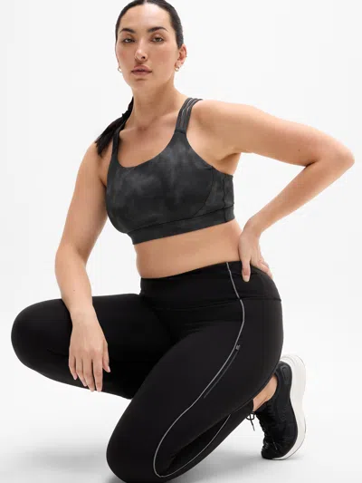 Athleta Train Free Reflective Bra D-dd In Black