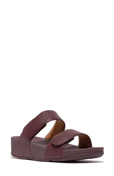 Fitflop Lulu Platform Wedge Slide Sandal In Purple