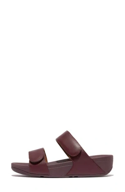 Fitflop Lulu Platform Wedge Slide Sandal In Purple