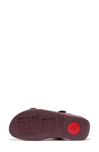 Fitflop Lulu Platform Wedge Slide Sandal In Purple