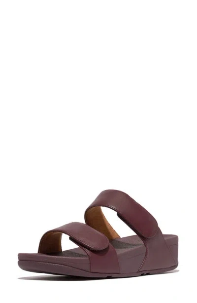 Fitflop Lulu Platform Wedge Slide Sandal In Purple