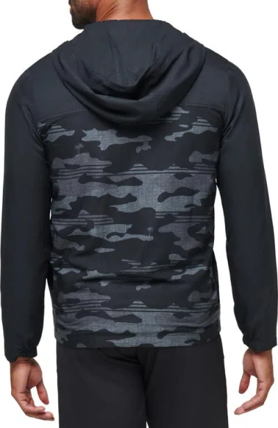 Travismathew Camo Zip Hoodie In Black