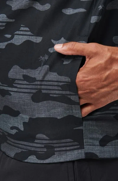 Travismathew Camo Zip Hoodie In Black