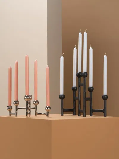 Polspotten Round Folding Candle Holder In Silver