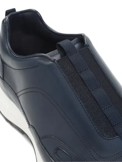 John Lobb Stylish Sneakers With Contrast Sole And Pull Tab In Blue