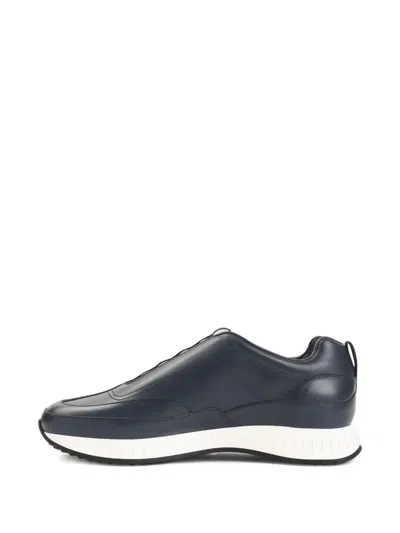 John Lobb Stylish Sneakers With Contrast Sole And Pull Tab In Blue