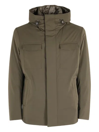 Montecore Hooded Pocket Jacket In Green