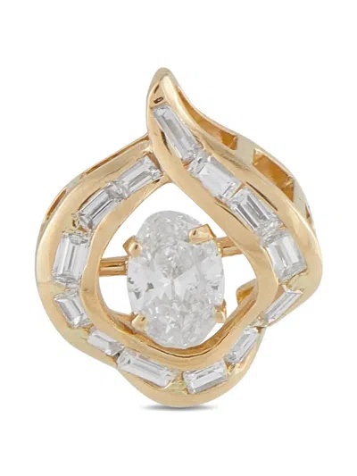 Pre-owned Lb Exclusive 14k Yellow Gold Diamond Pendant