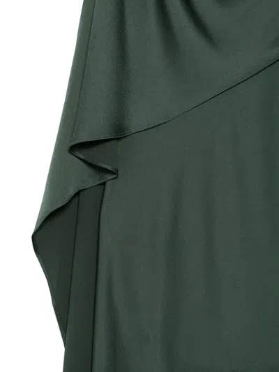 Simkhai Izel Cape-effect Satin Gown In Green
