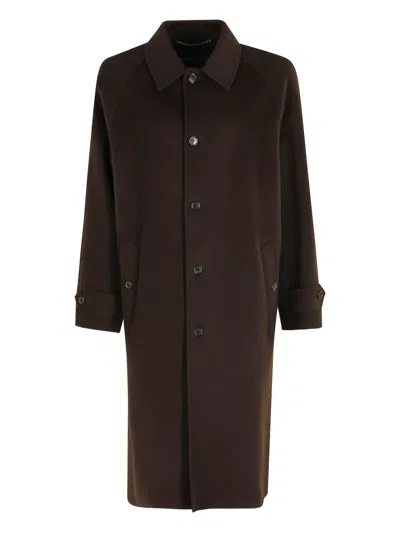 Department Five Single-breasted Radison Pattern Wool Coat In Brown