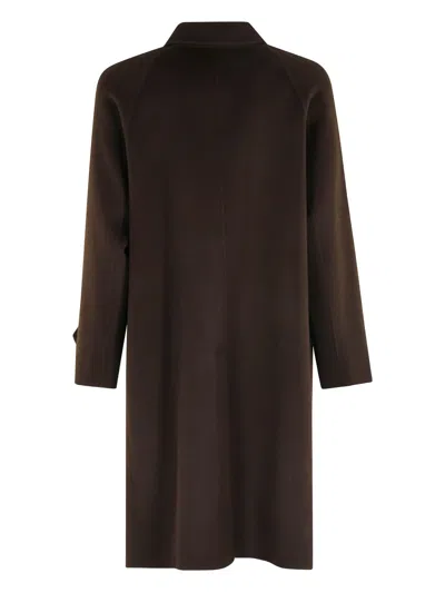 Department Five Single-breasted Radison Pattern Wool Coat In Brown