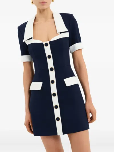 Rebecca Vallance Ula Button-fastening Mini Dress In Brown