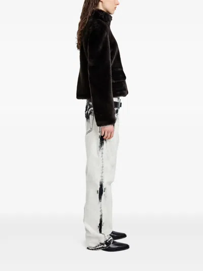 Proenza Schouler White Label Scarlett Shearling Jacket In Black