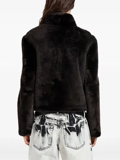 Proenza Schouler White Label Scarlett Shearling Jacket In Black