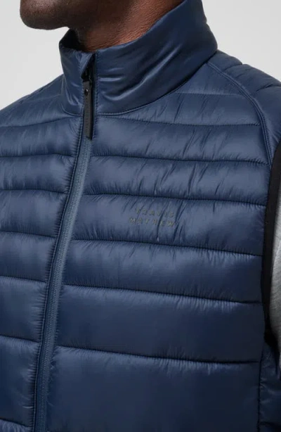 Travismathew Aves Technical Water Repellent Puffer Vest In Blue