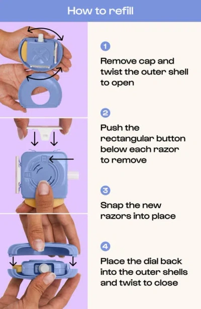 Alleyoop Stay Sharp Refill Pack For All-in-one Portable Razor In Multi