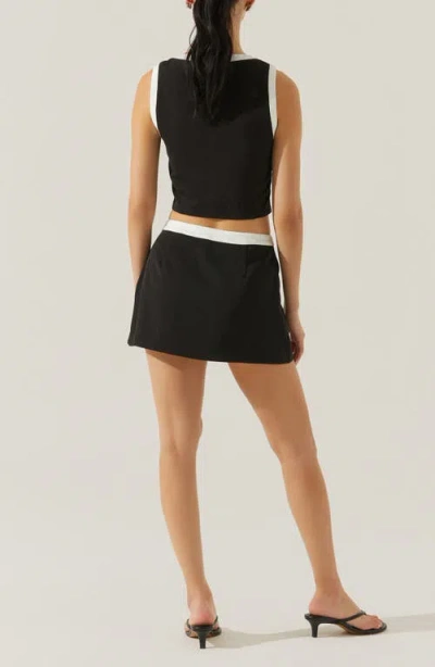 Astr The Label Rory Crop Button-up Tank In Multi