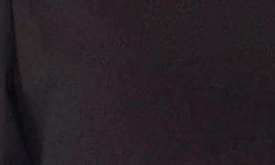 Cece Mixed Media Collar Button-up Top In Black