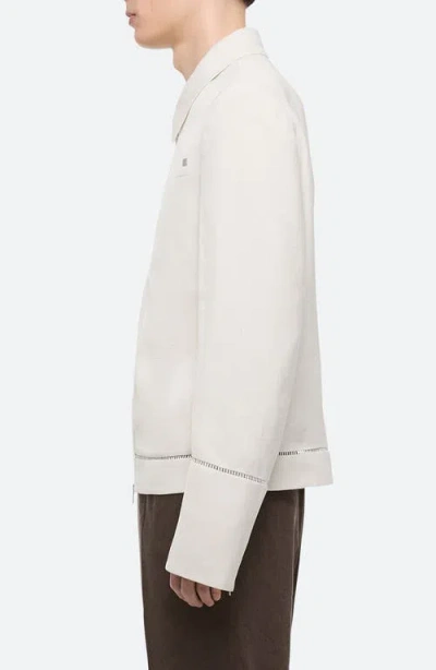 Helmut Lang Border Slub Viscose Jacket In Neutral