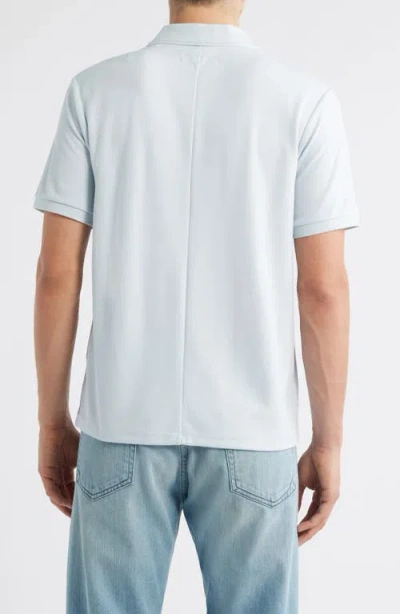 Rag & Bone Tech Pique Short Sleeve Polo Shirt In Desert Blue