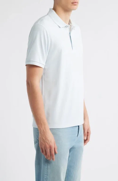 Rag & Bone Tech Pique Short Sleeve Polo Shirt In Desert Blue