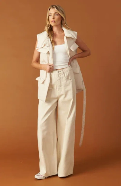 Flying Tomato Channel Quilted Puffer Vest In Multi