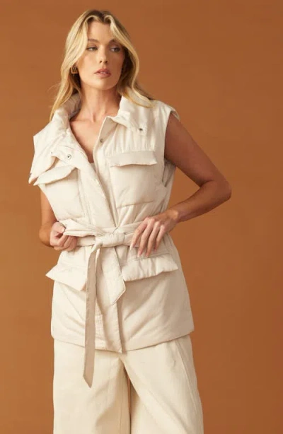 Flying Tomato Channel Quilted Puffer Vest In Multi