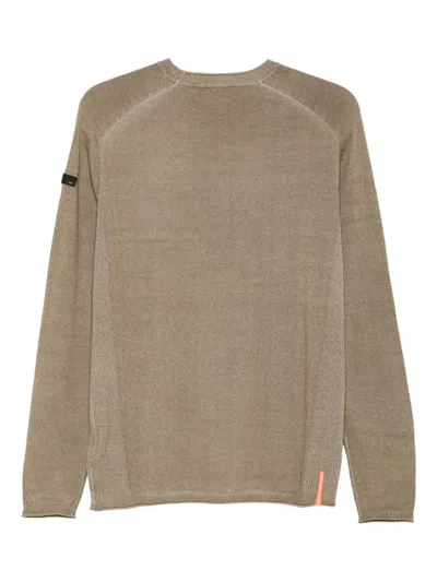 Rrd Relaxed-fit Knitted Sweater With Ribbed Panels In Neutral