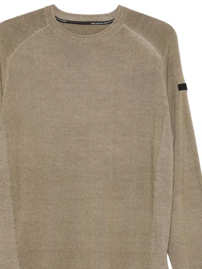 Rrd Relaxed-fit Knitted Sweater With Ribbed Panels In Neutral