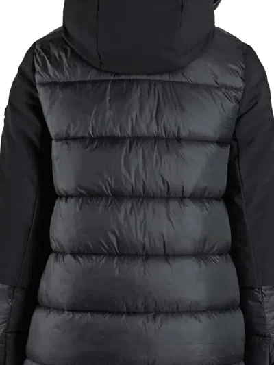 Canadian Quilted Hooded Oversized Coat In Black