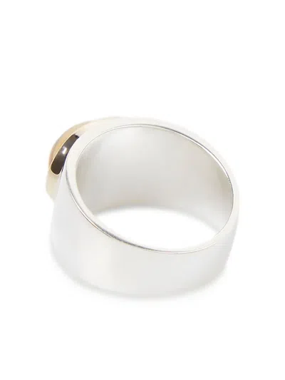 Pearls Before Swine Silver Citrine Gemstone Ring In White