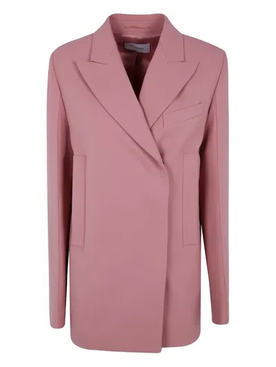 Sportmax Tailored Jacket With Notch Lapels And Pockets In Pink