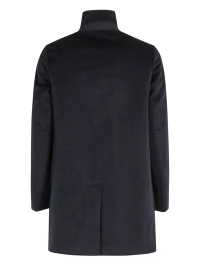 Duno Button Coat In Blue