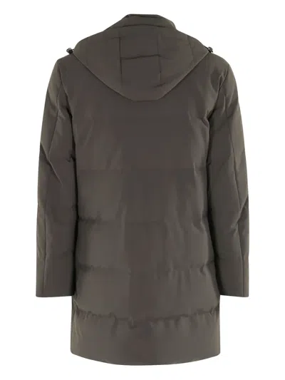 Montecore Hooded Coat In Brown