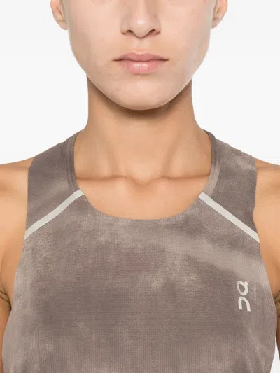 On Panelled Top In Brown