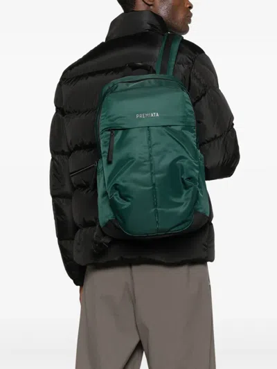 Premiata Logo-print Backpack In Green