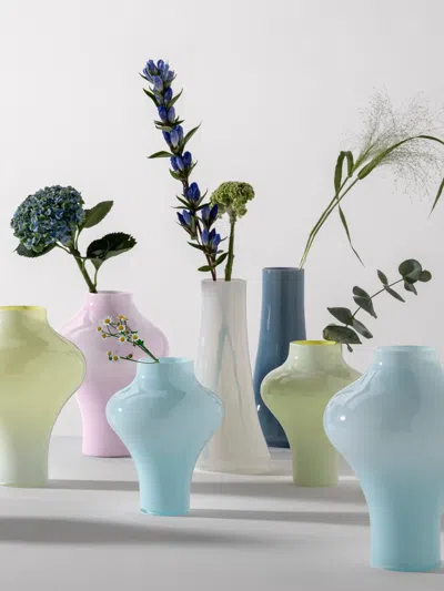 Nasonmoretti As17 Vase (24cm X 18.5cm) In Blue