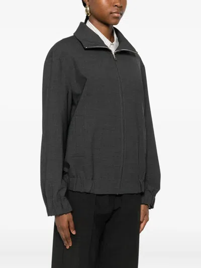 P.a.r.o.s.h Wool Bomber Jacket In Black