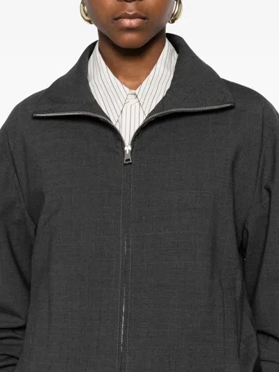 P.a.r.o.s.h Wool Bomber Jacket In Black