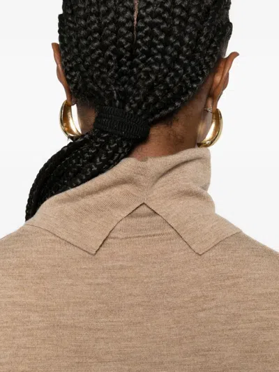 P.a.r.o.s.h Roll-neck Sweater In Brown