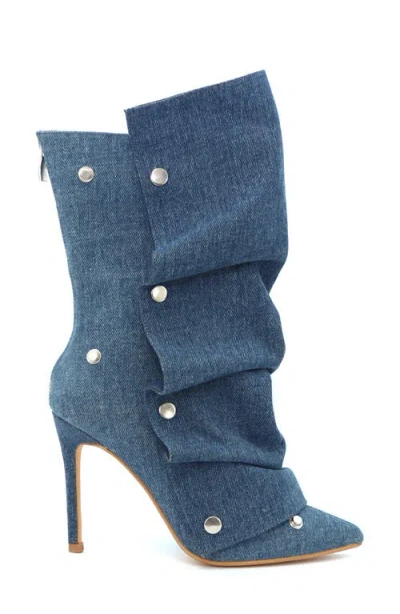 Yoki Slouch Foldover Boot In Multi