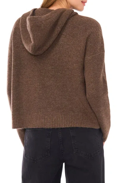 Halogen ® Waffle Stitch Hooded Sweater In Brown