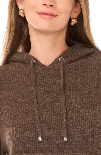 Halogen ® Waffle Stitch Hooded Sweater In Brown