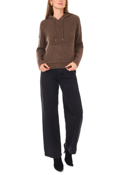 Halogen ® Waffle Stitch Hooded Sweater In Brown