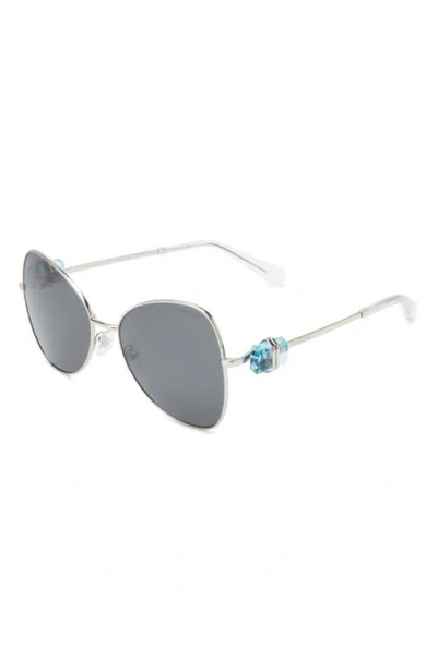 Swarovski 57mm Butterfly Sunglasses In Gray