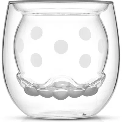 Joyjolt X Disney® Set Of 2 Mickey & Minnie Double Walled Glass Espresso Cups In Transparent